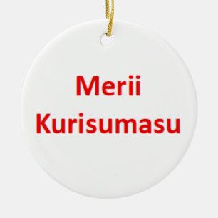 japanese merii kurisumasu ceramic tree decoration