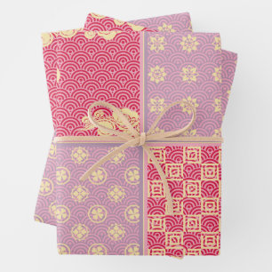 Japanese Mix Pattern Wrapping Paper Sheet
