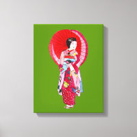 Japanese Modern Geisha art with umbrella