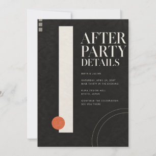 Japanese Modern Sumi After Party Invitation