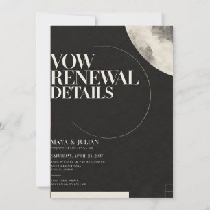 Japanese Modern Sumi Vow Renewal Invitation