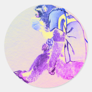 JAPANESE MONKEY WITH FACE MASK CUSTOM Sticker
