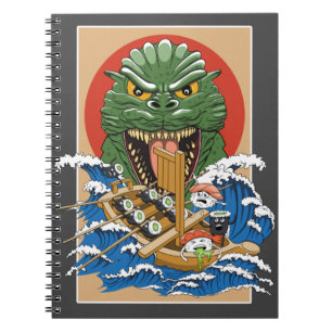 Japanese Monster Sushi Lover Notebook