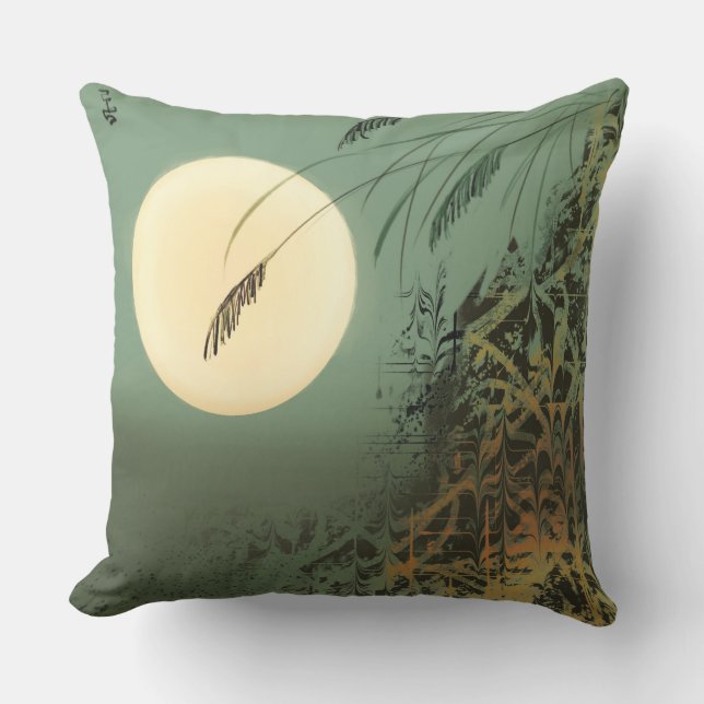 Japanese Moon Custom Pillow (Front)
