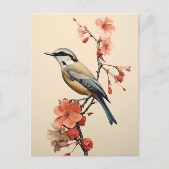 Japanese Morning Bird Postcard (Front)