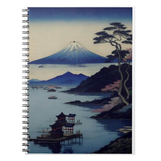 Japanese Mount Fuji Landscape Notebook (Front)