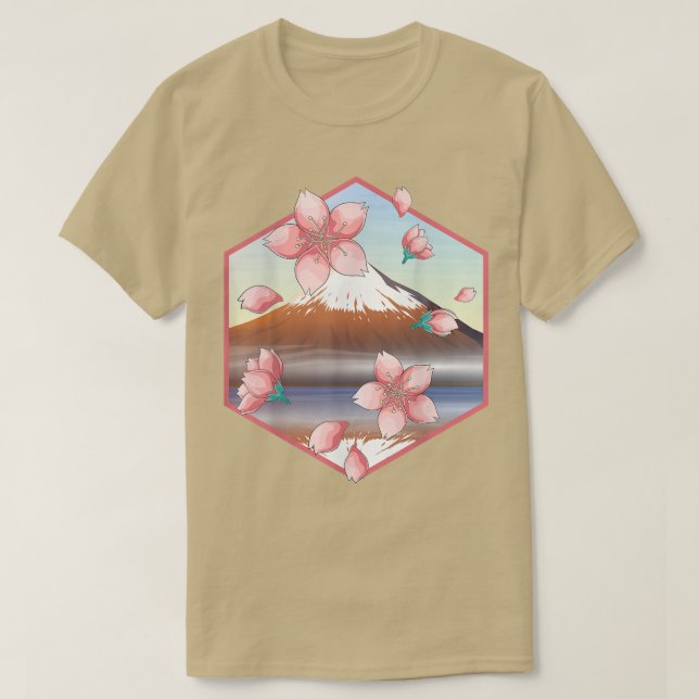 Japanese Mountain Sakura Japan Floral Cherry Bloss T-Shirt (Design Front)