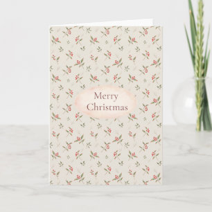 Japanese Nanten Berries Merry Christmas Holiday Card