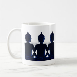 Japanese Navy Blue Buddha Coffee Mug