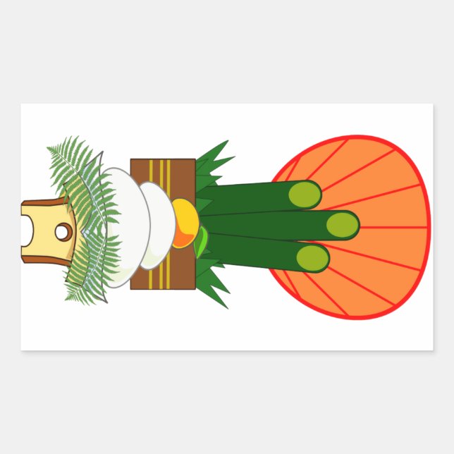 Japanese New Year Rectangular Sticker (Front)