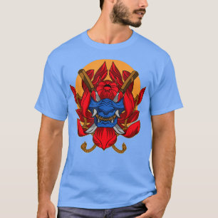 Japanese Ninja Mask Sword Japan Samurai Katana War T-Shirt