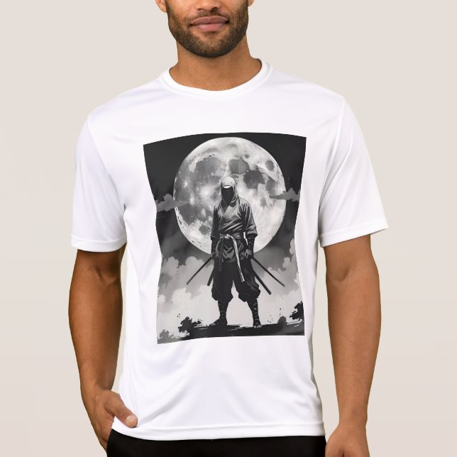 japanese ninja Moon Night Ninja Quiet Guardian T-Shirt (Front)