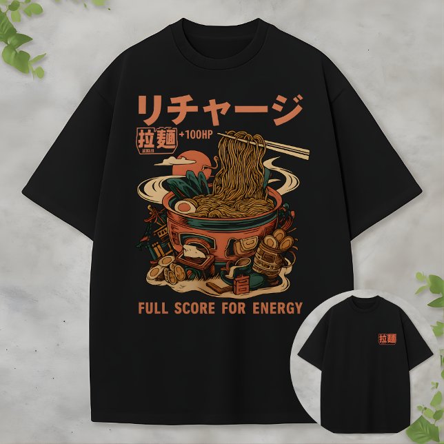 Japanese Noodle Bowl Graphic Recharge +100HP T-Shirt (Creator Uploaded)