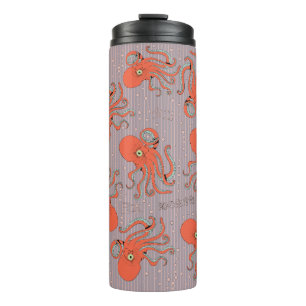 Japanese Octopus Pattern Thermal Tumbler