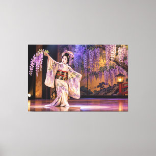 Japanese Odori – Wisteria Maiden Dance Canvas Print