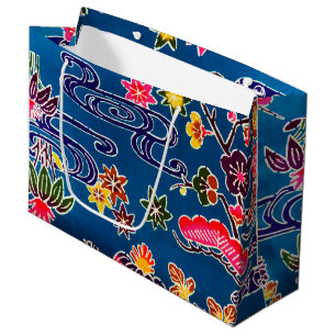 Japanese Okinawan Dye (Bingata) Large Gift Bag