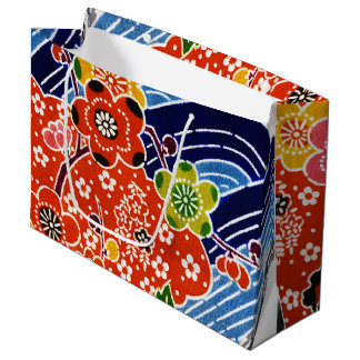 Japanese Okinawan Dye (Bingata) Large Gift Bag