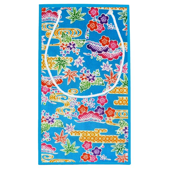 Japanese Okinawan Dye (Bingata) Small Gift Bag (Back)