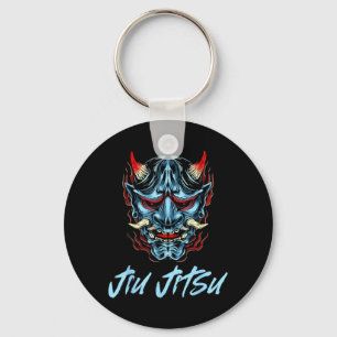 Japanese Oni Demon and Jiu Jitsu Key Ring