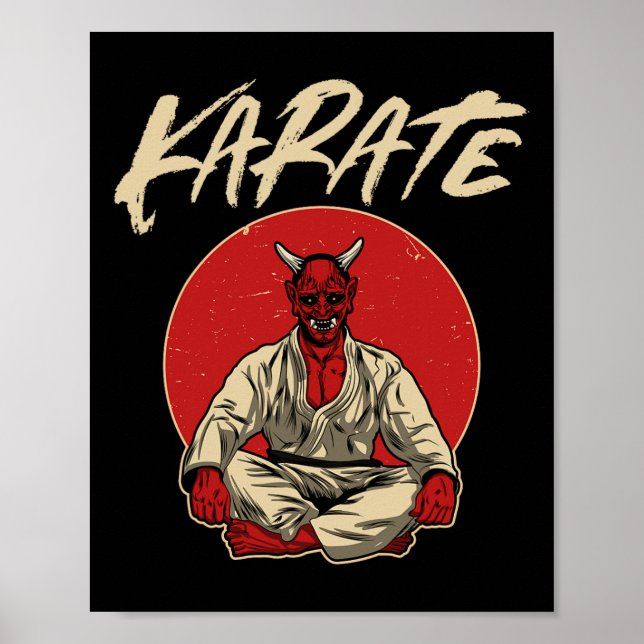 Japanese Oni Demon - Karate Gift  Poster (Front)