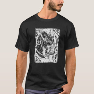 Japanese Oni Mask Demon Mask Bushido Samurai Stree T-Shirt