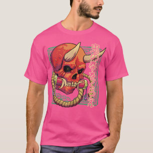 Japanese Oni Skull Demon Skeleton Art Dark Aesthet T-Shirt