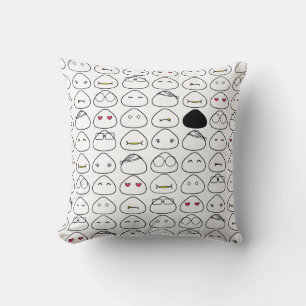 Japanese Onigiri Fluo Pattern Cushion