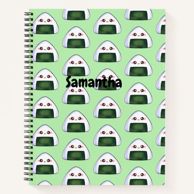 Japanese Onigiri Rice Ball Notebook (Front)