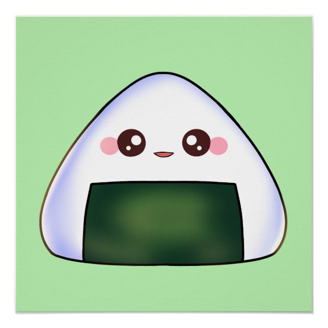 Japanese Onigiri Rice Ball Poster (Front)