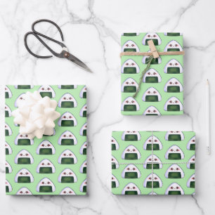 Japanese Onigiri Rice Ball Wrapping Paper Sheet