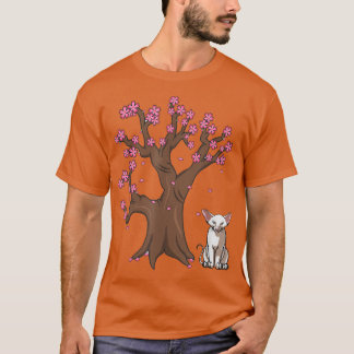 Japanese Oriental Shorthair Cat Mum Cherry Blossom T-Shirt