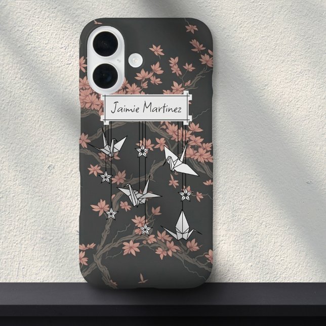 Japanese Origami Crane Cherry Blossom Case-Mate iPhone Case (Creator Uploaded)