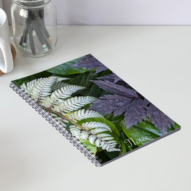 Japanese Painted Fern and Foliage Floral Notebook (In Situ)