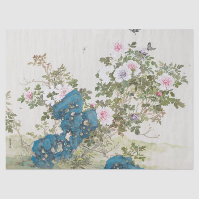 Japanese painting by Yamamoto Baiitsu Tissue Paper (Front)