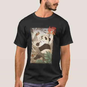 Japanese Panda Bear Japan Butterfly Animal Nature T-Shirt