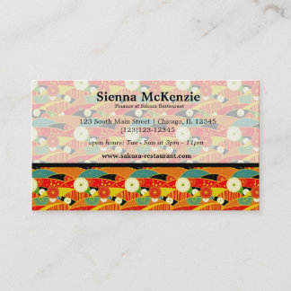 Japanese pattern business card