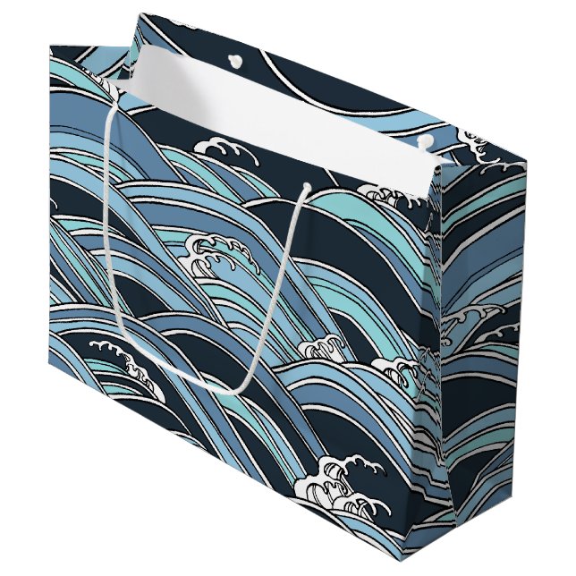 japanese pattern gift bag (Front Angled)