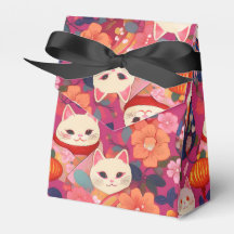 japanese pattern party favour box Cranes