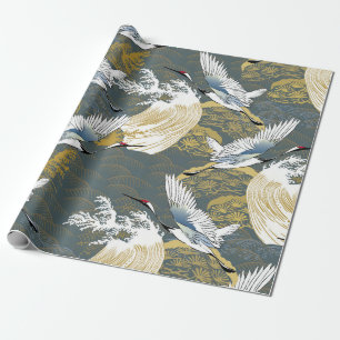 Japanese pattern. Traditional motif background wit Wrapping Paper