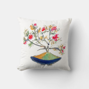 Japanese Pink Bonsai Cushion
