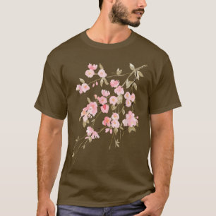 Japanese Pink Cherry Blossom Branch Sakura Kanji S T-Shirt