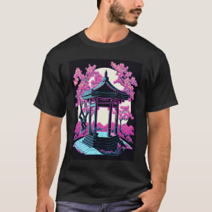 Japanese Pink Cherry Blossom Nighttime moonlight s T-Shirt