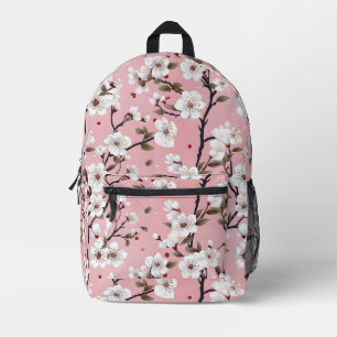 Japanese Pink Cherry Blossom Sakura Floral Spring  Printed Backpack