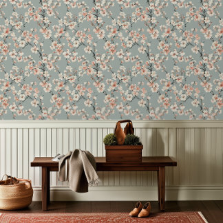Japanese Pink Cherry Blossom Vinyl Wallpaper
