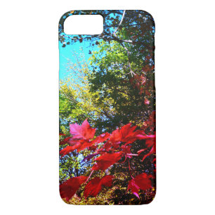 Japanese pink red Maple Autumn leaves Case-Mate iPhone Case