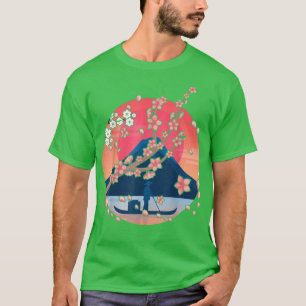 Japanese Pink Sakura Mountain Pretty Flower Cherry T-Shirt