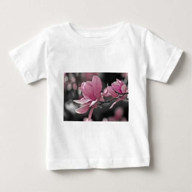 Japanese Pink Saucer Magnolia Baby T-Shirt (Front)
