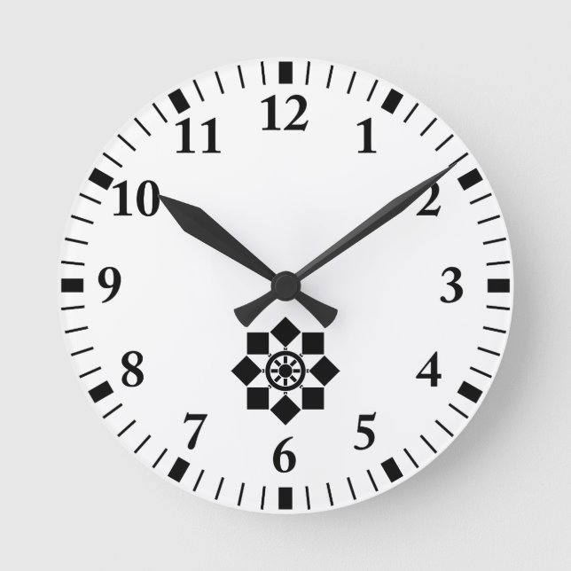 Japanese pinwheel round clock (Front)