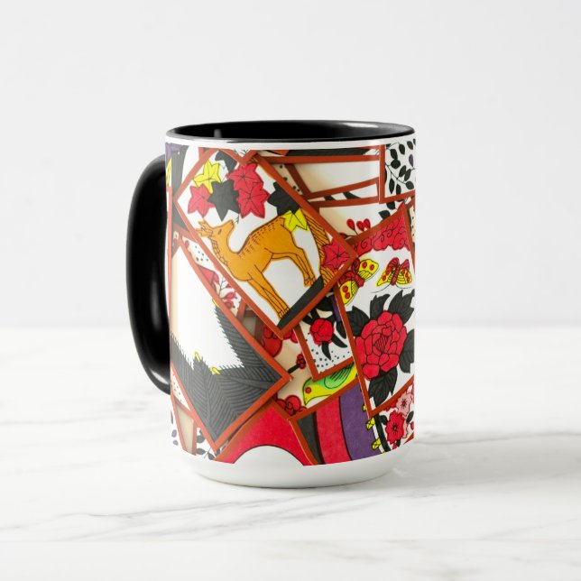 Japanese Playing Cards Illustration (Various) Mug (Front Left)