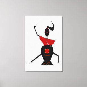 Japanese playing the drums ASTRE Canvas Print